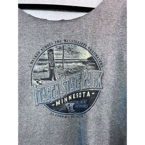 vintage itasca state park Sweater 90’s Look Minnesota M L XL 46” Bust - Picture 2 of 5